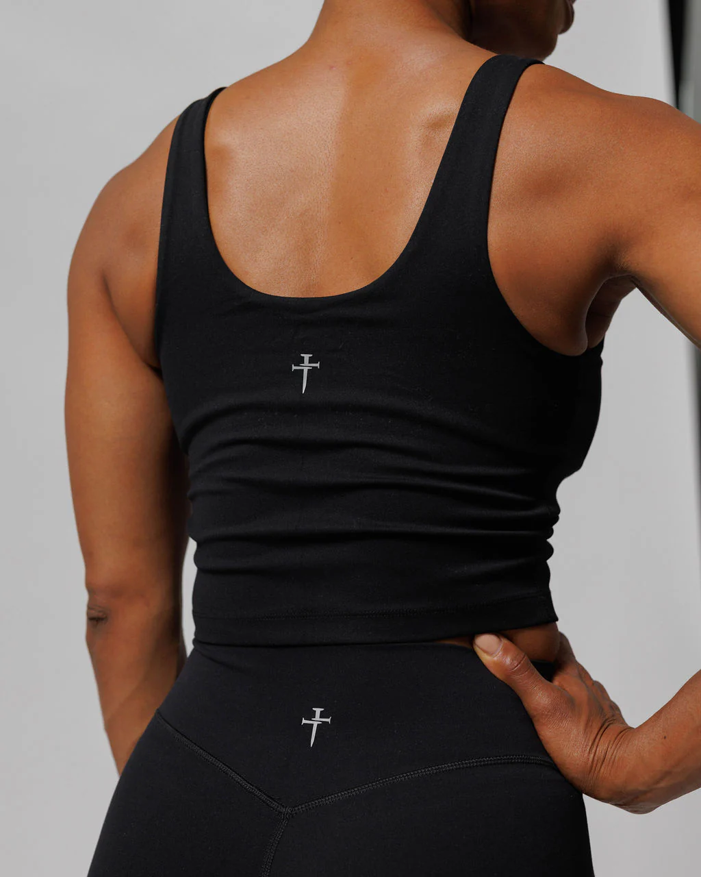 Longline Sports Bra - Black - Image 3