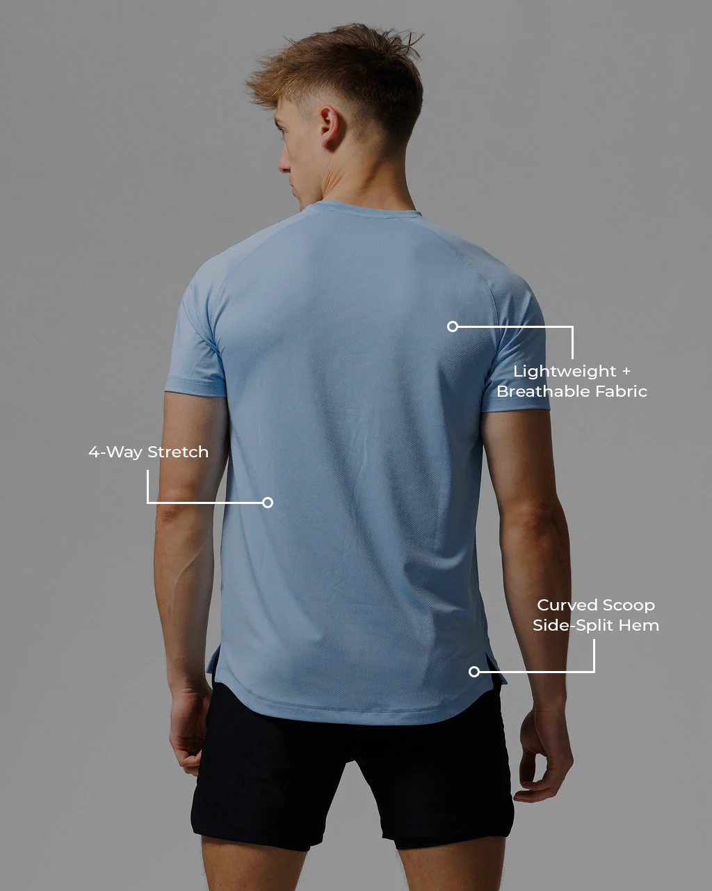 Pro-Tech Tee "Cross" - Sky Blue - Image 3