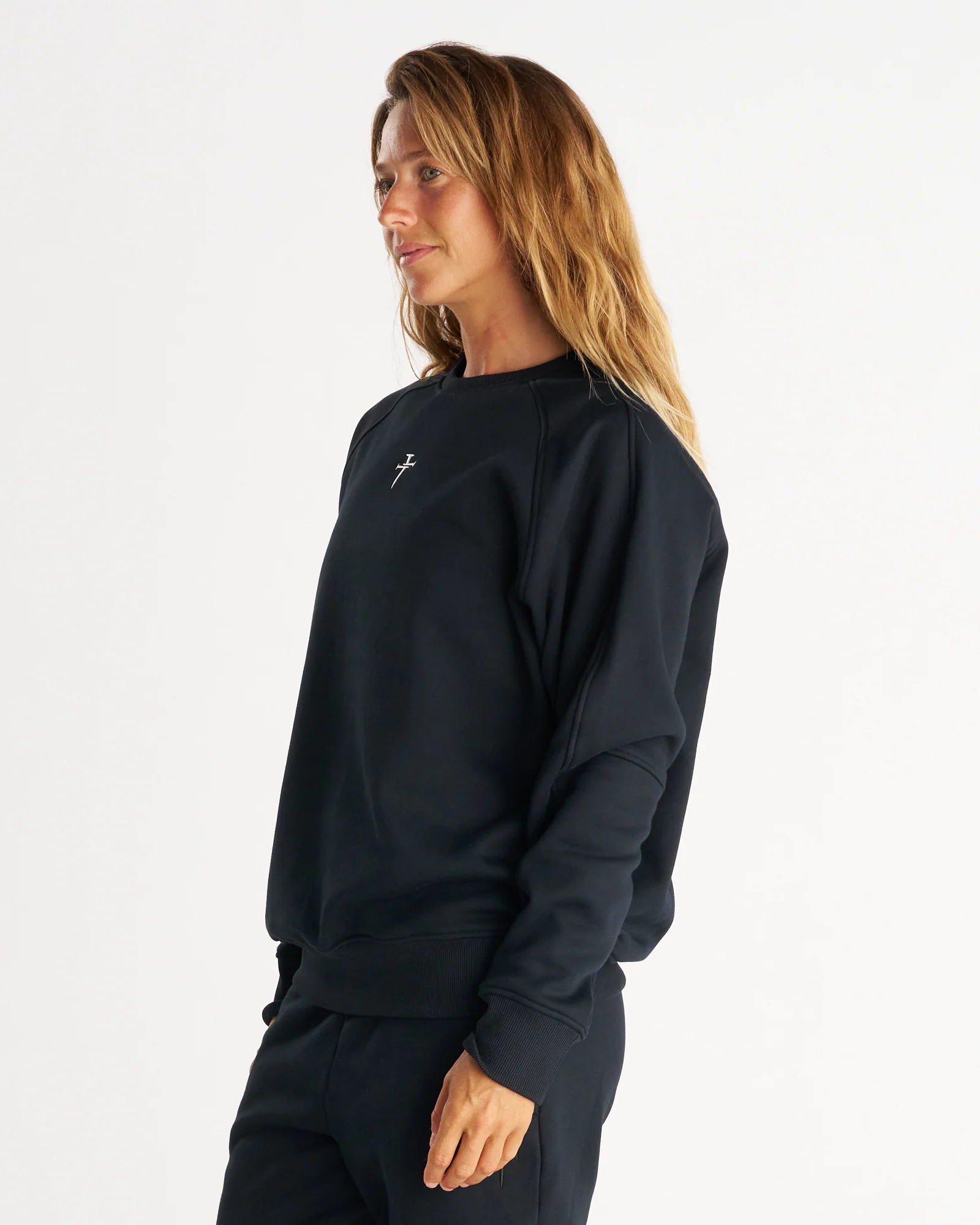 Signature Fleece Crewneck - Black - Image 6