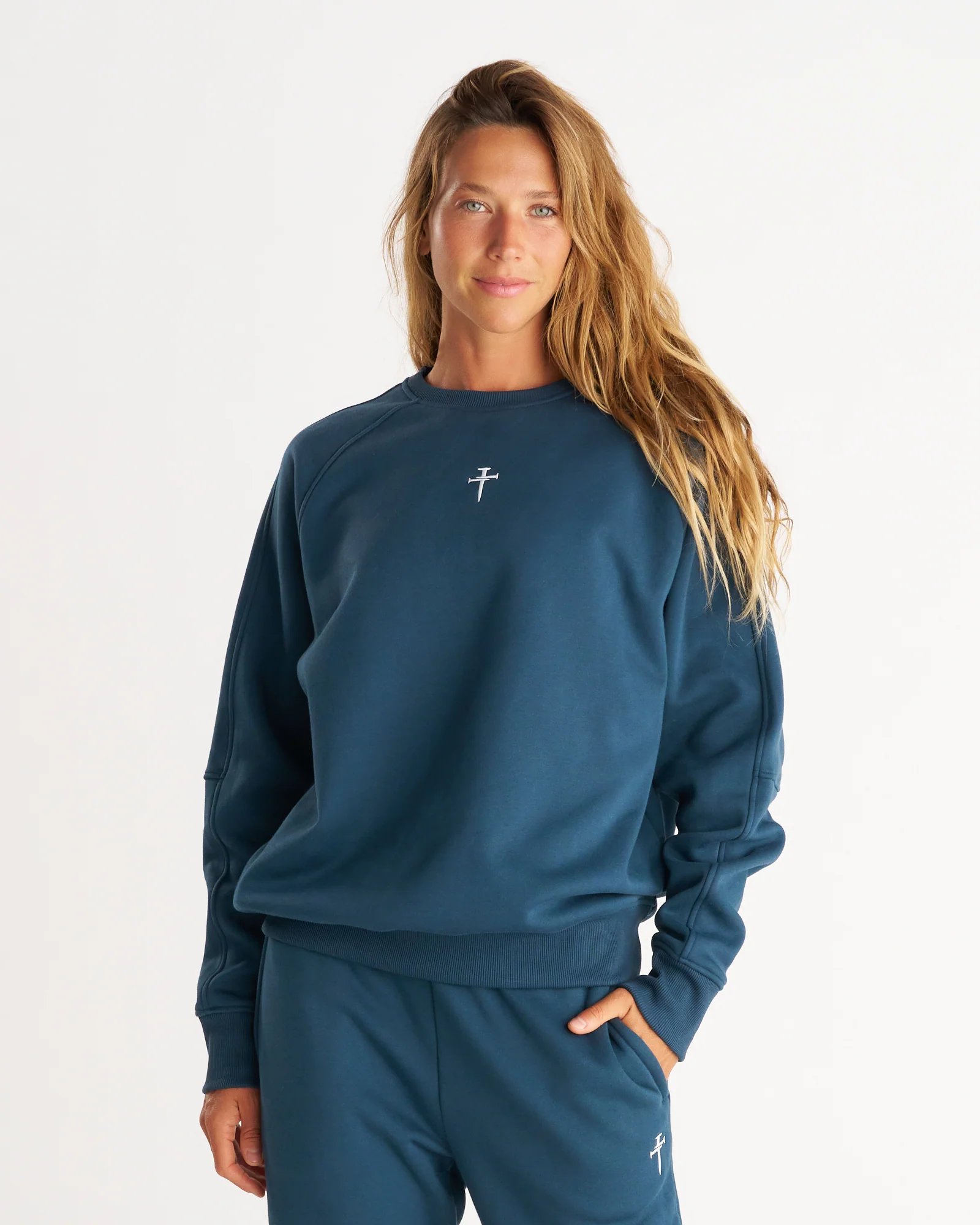 Signature Fleece Crewneck - Midnight Navy - Image 3