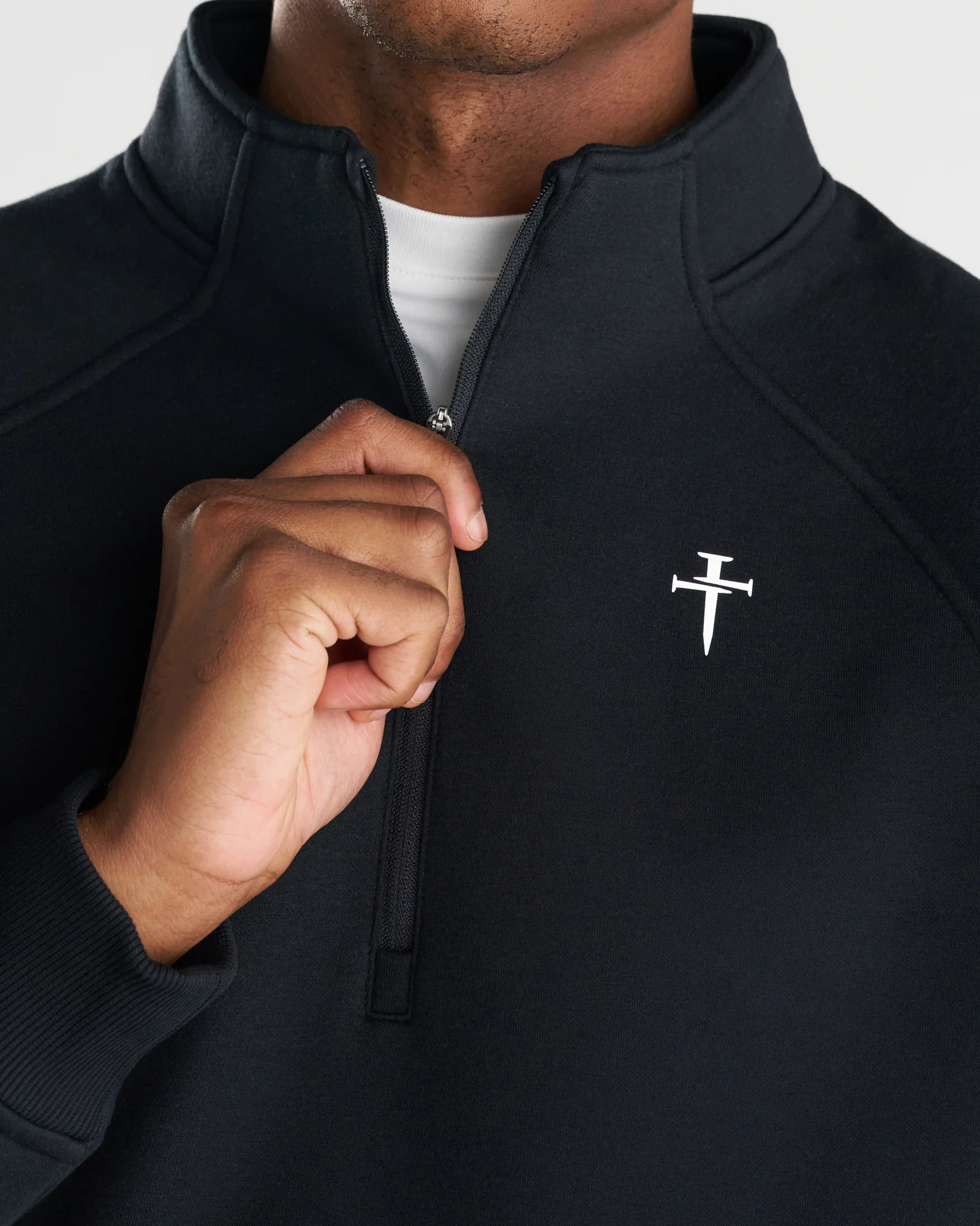 Signature Fleece Quarter Zip - Black - Image 6