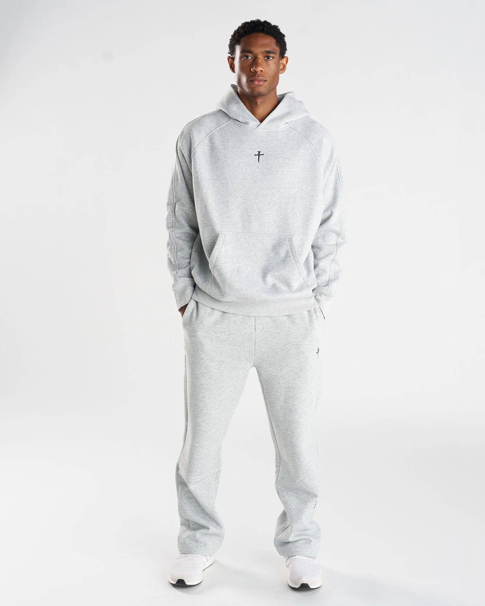 Signature Fleece Straight Leg Sweats - Heather Grey - Image 6