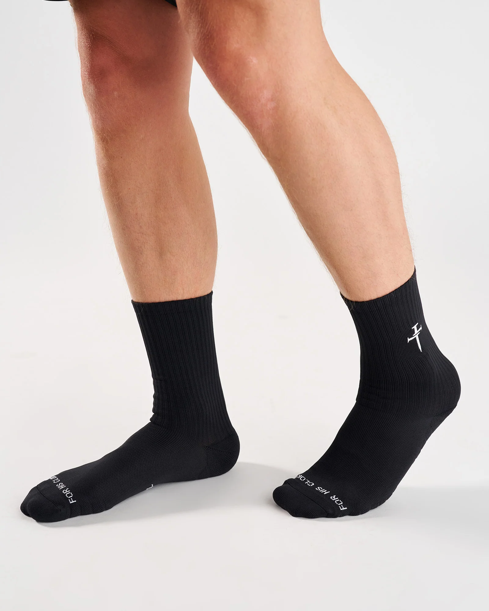 Training Crew Socks (3 Pack) - Black - Image 3