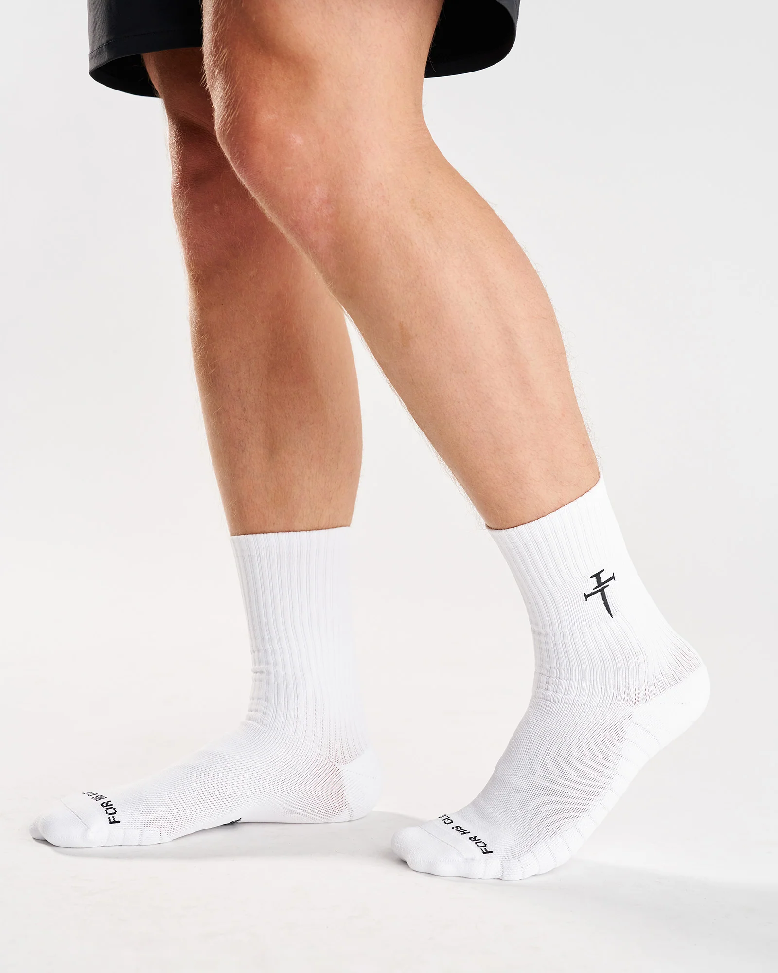 Training Crew Socks (3 Pack) - White - Image 3